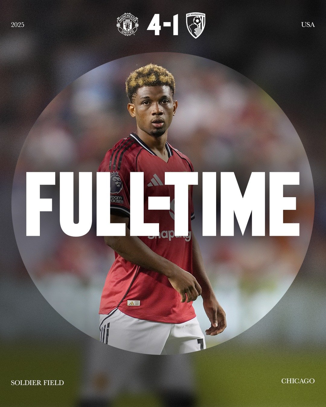 Manchester United beats Bournemouth in Chicago