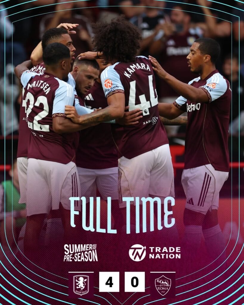 Aston Villa routs Roma in pre-season match Villa